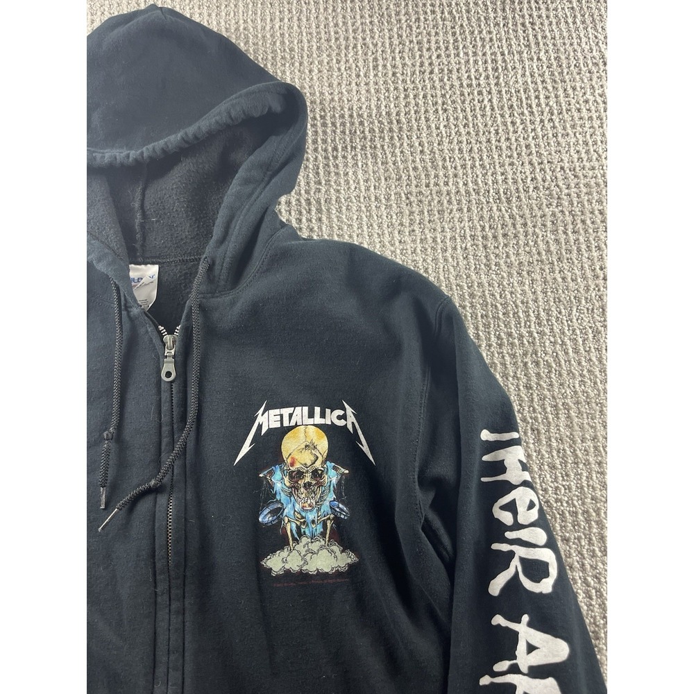 Metallica Band Hoodie Soon You'll Please Their Appetite Full Zip Concert Medium - Picture 4 of 12